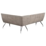 DODSON FABRIC UPHOLSTERED L-SHAPED NOOK DINING BENCH TAUPE - Image 4
