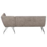 DODSON FABRIC UPHOLSTERED L-SHAPED NOOK DINING BENCH TAUPE - Image 5