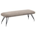 DODSON FABRIC UPHOLSTERED DINING BENCH TAUPE