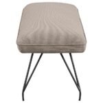 DODSON FABRIC UPHOLSTERED DINING BENCH TAUPE - Image 5