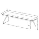 DODSON FABRIC UPHOLSTERED DINING BENCH TAUPE - Image 7