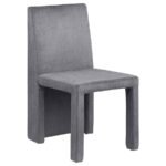 TORDERA VELVET UPHOLSTERED DINING SIDE CHAIR GREY (SET OF 2) - Image 3