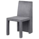 TORDERA VELVET UPHOLSTERED DINING SIDE CHAIR GREY (SET OF 2) - Image 5