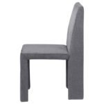 TORDERA VELVET UPHOLSTERED DINING SIDE CHAIR GREY (SET OF 2) - Image 6