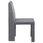 TORDERA VELVET UPHOLSTERED DINING SIDE CHAIR GREY (SET OF 2) - Image 9