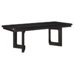 HATHAWAY 84-INCH EXTENSION LEAF DINING TABLE ACACIA BROWN