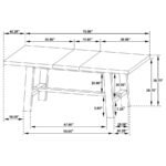 MIDDLETON 6-PIECE EXTENSION LEAF DINING SET BROWN AND BLACK - Image 15
