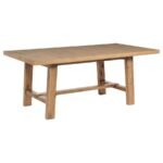 MIDDLETON 6-PIECE EXTENSION LEAF DINING SET NATURAL BROWN - Image 3