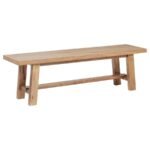 MIDDLETON 6-PIECE EXTENSION LEAF DINING SET NATURAL BROWN - Image 9