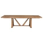 MIDDLETON 7-PIECE EXTENSION LEAF DINING SET NATURAL BROWN - Image 4
