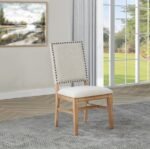 MIDDLETON UPHOLSTERED DINING SIDE CHAIR BEIGE (SET OF 2) - Image 2