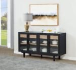 MIDDLETON 4-DOOR SIDEBOARD SERVER WITH DUAL DRAWERS BLACK - Image 2