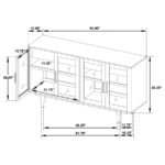 MIDDLETON 4-DOOR SIDEBOARD SERVER WITH DUAL DRAWERS BLACK - Image 16