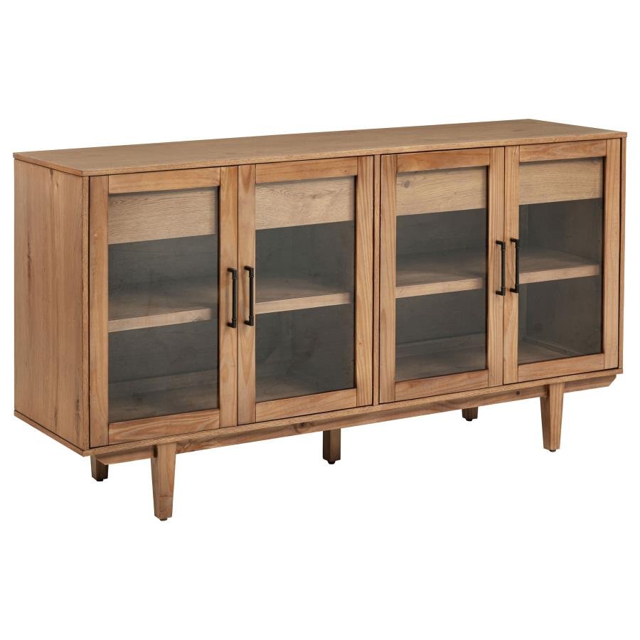 108545NAT_02x900.jpg MIDDLETON 4-DOOR SIDEBOARD SERVER WITH DUAL DRAWERS NATURAL - Image 1