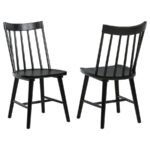 MIDDLETON SOLID WOOD DINING SIDE CHAIR BLACK (SET OF 2)