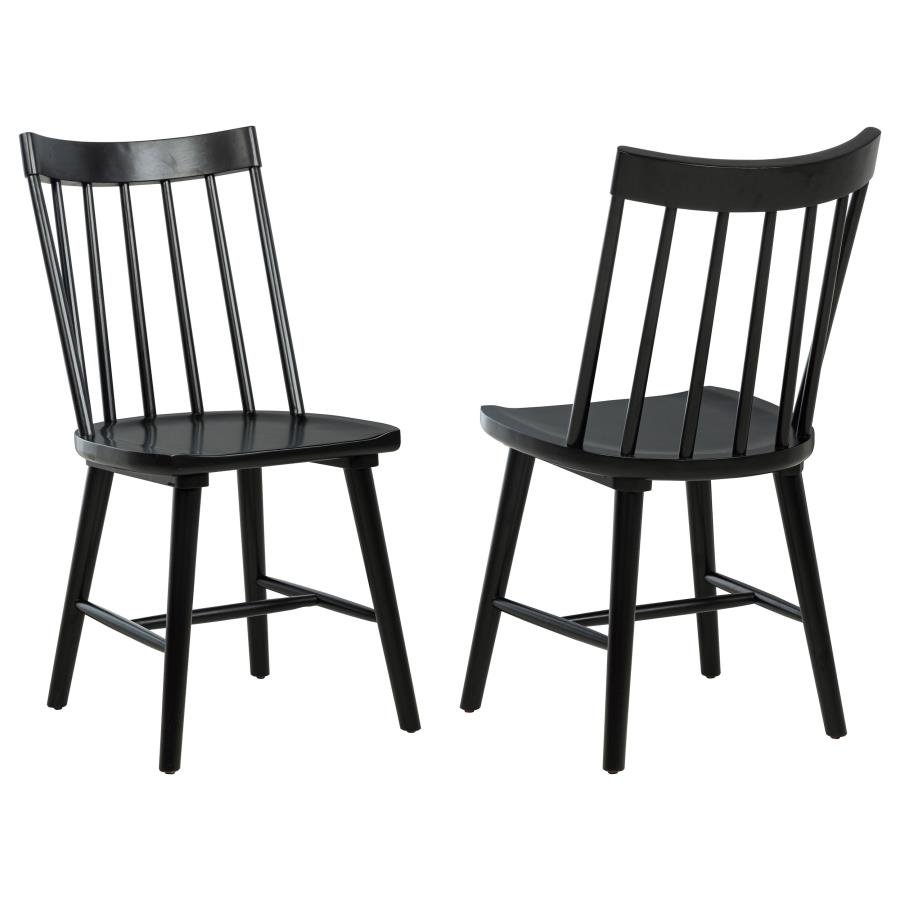 108546BLK_001x900.jpg MIDDLETON SOLID WOOD DINING SIDE CHAIR BLACK (SET OF 2) - Image 1