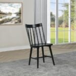 MIDDLETON SOLID WOOD DINING SIDE CHAIR BLACK (SET OF 2) - Image 2