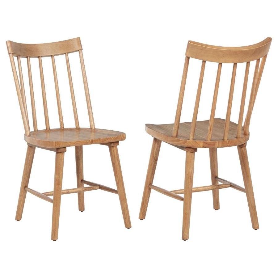 108546NAT_001x900.jpg MIDDLETON SOLID WOOD DINING SIDE CHAIR BROWN (SET OF 2) - Image 1