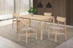PARKRIDGE 5-PIECE 59-INCH WOOD DINING SET WHITE WASHED