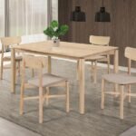PARKRIDGE 5-PIECE 59-INCH WOOD DINING SET WHITE WASHED