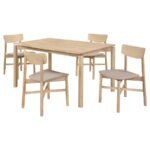 PARKRIDGE 5-PIECE 59-INCH WOOD DINING SET WHITE WASHED - Image 2