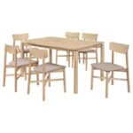 PARKRIDGE 7-PIECE 59-INCH WOOD DINING SET WHITE WASHED - Image 2