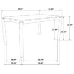 PARKRIDGE 5-PIECE 59-INCH WOOD DINING SET NATURAL WALNUT - Image 14