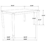 PARKRIDGE 7-PIECE 59-INCH WOOD DINING SET NATURAL WALNUT - Image 14