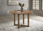 CRESTMORE 46-INCH ROUND WOOD DINING TABLE WALNUT - Image 2