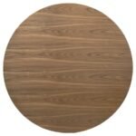 CRESTMORE 46-INCH ROUND WOOD DINING TABLE WALNUT - Image 4