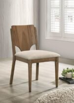 CRESTMORE DINING CHAIR UPHOLSTERED SEAT WALNUT (SET OF 2) - Image 2