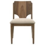 CRESTMORE DINING CHAIR UPHOLSTERED SEAT WALNUT (SET OF 2) - Image 4