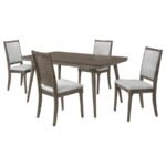 ONSLOW 5-PIECE 59-INCH RECTANGULAR DINING SET DARK BROWN - Image 2