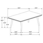 ONSLOW 5-PIECE 59-INCH RECTANGULAR DINING SET DARK BROWN - Image 14