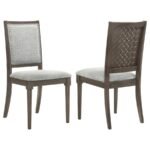 ONSLOW UPHOLSTERED DINING SIDE CHAIR DARK BROWN (SET OF 2)