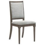 ONSLOW UPHOLSTERED DINING SIDE CHAIR DARK BROWN (SET OF 2) - Image 3