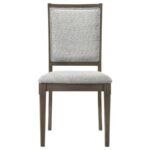 ONSLOW UPHOLSTERED DINING SIDE CHAIR DARK BROWN (SET OF 2) - Image 4
