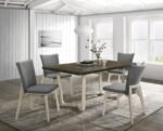 BILOXI 5-PIECE 71-INCH RECTANGULAR DINING SET GREYISH BROWN