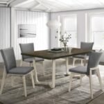 BILOXI 5-PIECE 71-INCH RECTANGULAR DINING SET GREYISH BROWN