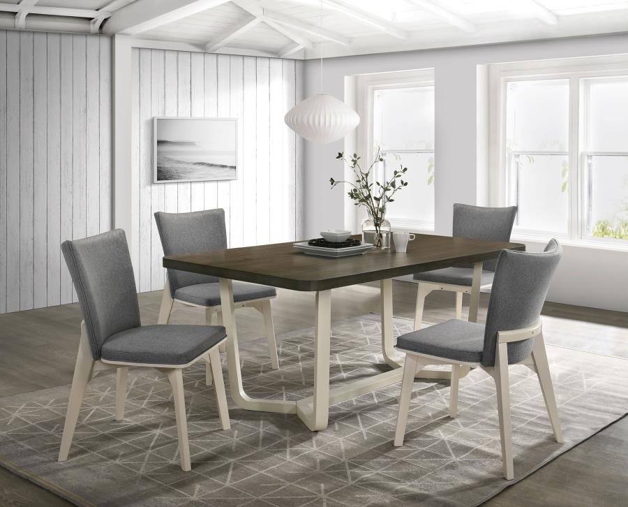 108681-S5_01x900.jpg BILOXI 5-PIECE 71-INCH RECTANGULAR DINING SET GREYISH BROWN - Image 1