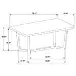 BILOXI 7-PIECE 71-INCH RECTANGULAR DINING SET GREYISH BROWN - Image 15