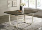BILOXI 71-INCH RECTANGULAR WOOD DINING TABLE GREYISH BROWN - Image 2