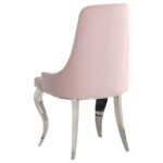ANTOINE VELVET UPHOLSTERED DINING SIDE CHAIR PINK (SET OF 2) - Image 4