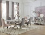 ANTOINE VELVET UPHOLSTERED DINING SIDE CHAIR PINK (SET OF 2) - Image 6