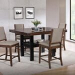 PATTERSON 5-PIECE COUNTER HEIGHT DINING SET MANGO OAK