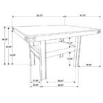 PATTERSON 60-INCH COUNTER HEIGHT DINING TABLE MANGO OAK - Image 8