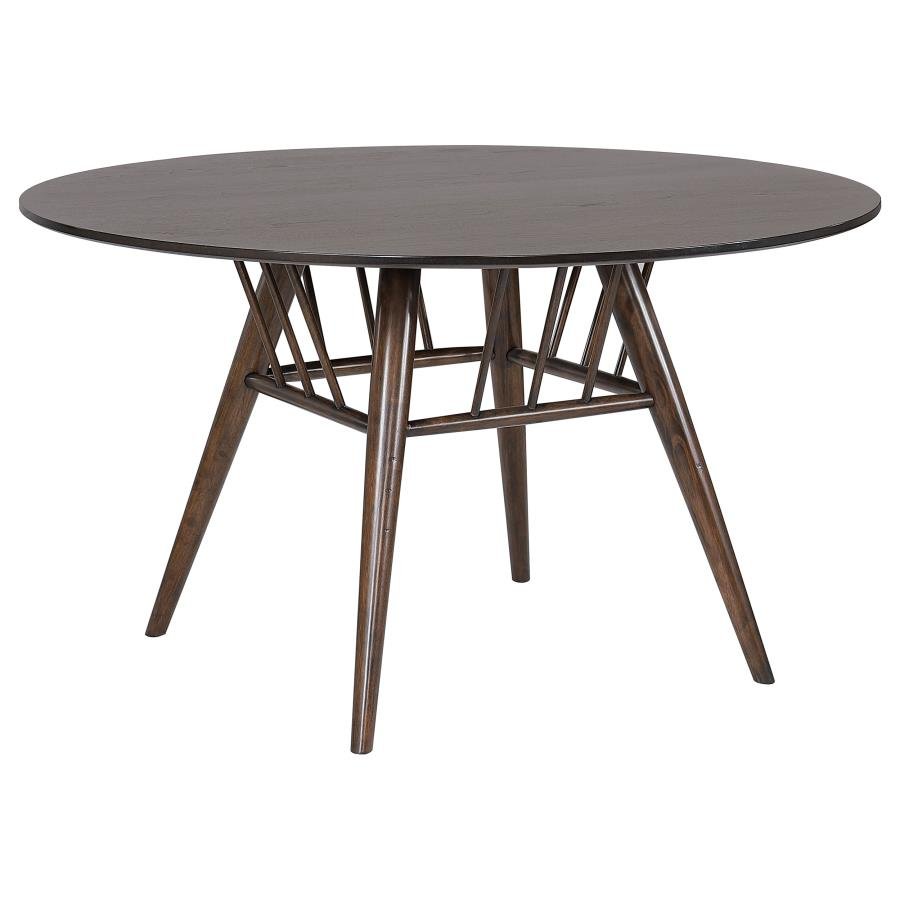 108891_02x900.jpg EVERTON ROUND 53-INCH WOOD DINING TABLE DARK WALNUT - Image 1