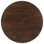 EVERTON ROUND 53-INCH WOOD DINING TABLE DARK WALNUT - Image 4