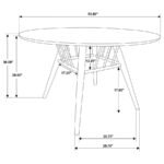 EVERTON ROUND 53-INCH WOOD DINING TABLE DARK WALNUT - Image 7