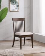 EVERTON WOOD DINING SIDE CHAIR DARK WALNUT (SET OF 2) - Image 2